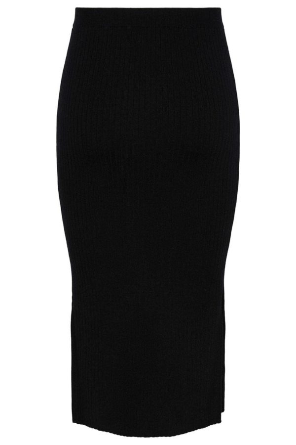 Pieces - Pccrista Midi Knit Skirt - 4350291 Black Online Sale