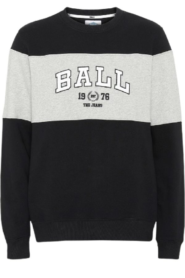 Ball - Sweatshirt J. Montana - Black Grey Hot on Sale