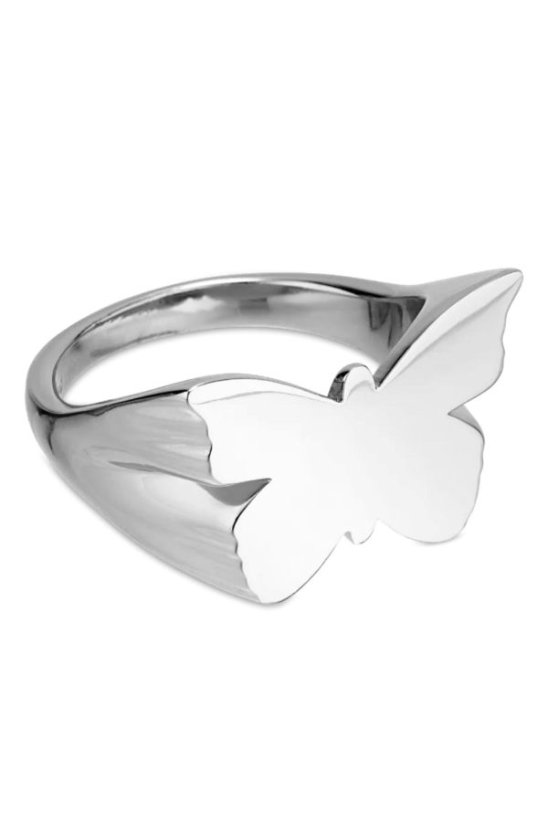 Jane Kønig - Butterfly Signet ring - Forsølvet For Cheap