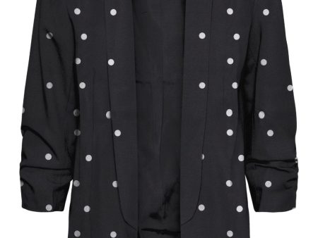 Pieces - Pcboss 3 4 Printed Blazer - 4350516 Black Dot Online now