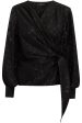 Forudbestilling - Karmamia - Ines Blouse - Black Leo Jacquard Discount