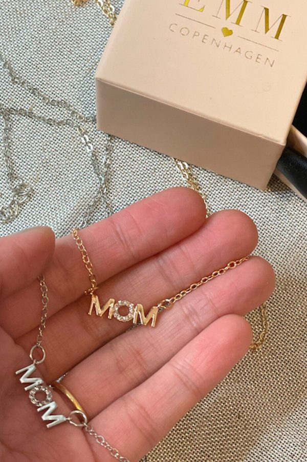 EMM Copenhagen - MOM Necklace W. Zirkonia Stone - Silver Hot on Sale