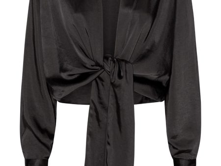 Karmamia - Wrap Jacket - Black Rich Satin For Discount