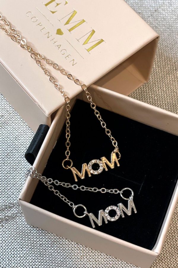 EMM Copenhagen - MOM Necklace W. Zirkonia Stone - Silver Hot on Sale