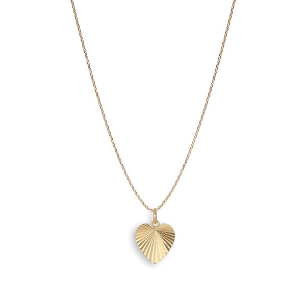 Jane Kønig - Reflection Heart pendant - Forgyldt Fashion