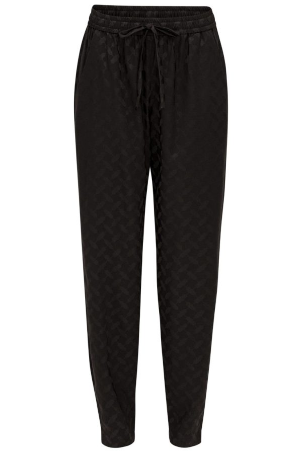 Forudbestilling - Karmamia - Cora Pants - Black Keffiyeh Jacquard Online Hot Sale