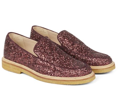 Angulus - Loafer-flat - 1710 2195 Bordeaux Glitter Supply