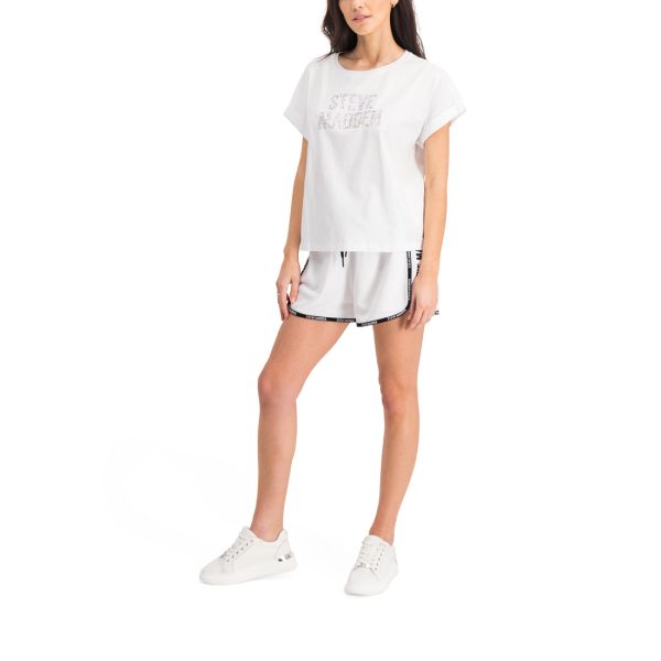 GISELLE LADIES KNITTED T-SHIRT WHITE For Discount