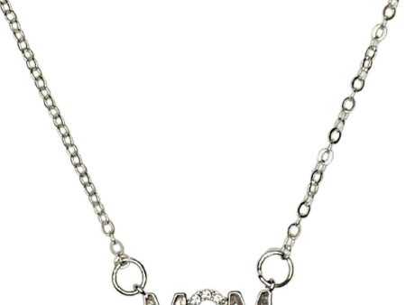 EMM Copenhagen - MOM Necklace W. Zirkonia Stone - Silver Hot on Sale