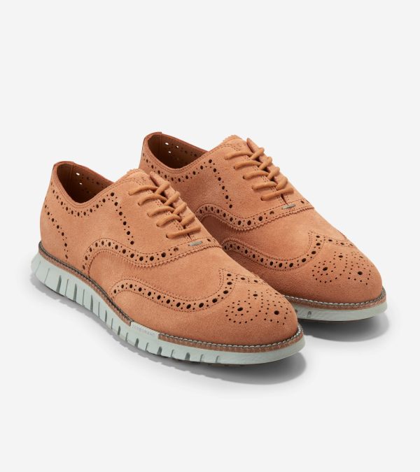 Men s ZERØGRAND Remastered Unlined Wingtip Oxfords For Cheap