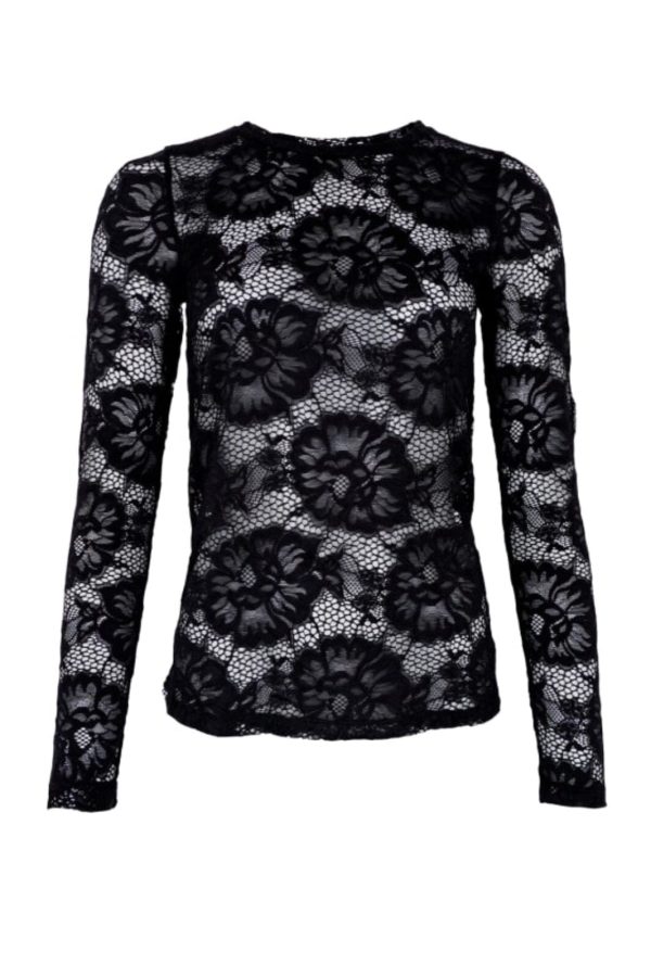 Black Colour - Bcgigi Lace Blouse - Black Flower Online Sale