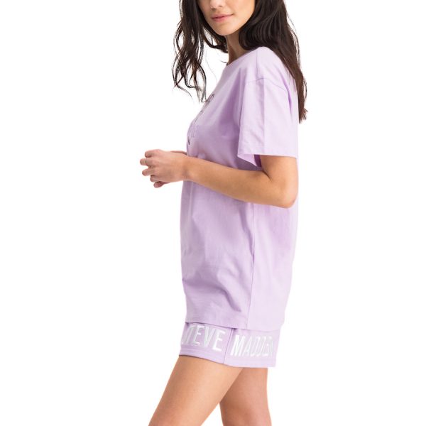 PAYTON LADIES KNITTED T-SHIRT LILAC Hot on Sale