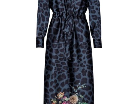 Karmamia - Nakita Maxi Dress - Navy Flower Leopard on Sale