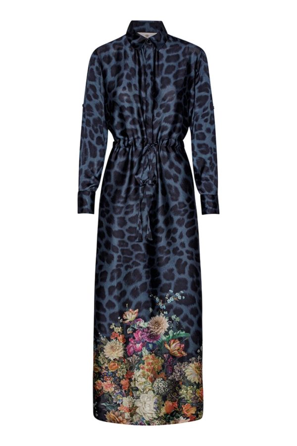 Karmamia - Nakita Maxi Dress - Navy Flower Leopard on Sale