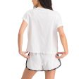 GISELLE LADIES KNITTED T-SHIRT WHITE For Discount