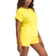 CALI LADIES KNITTED T-SHIRT YELLOW Hot on Sale