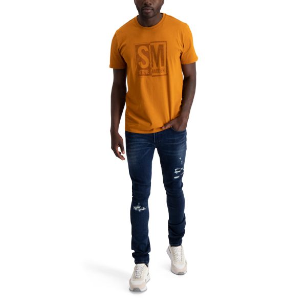 COOPER MENSWEAR LOGO CREW NECK TEE GOLD For Sale