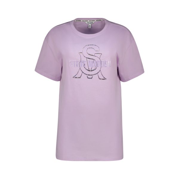 PAYTON LADIES KNITTED T-SHIRT LILAC Hot on Sale