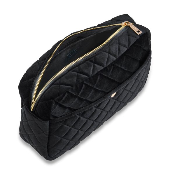 Fan Palm - Beauty Bag Velvet - Black Discount