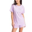 PAYTON LADIES KNITTED T-SHIRT LILAC Hot on Sale