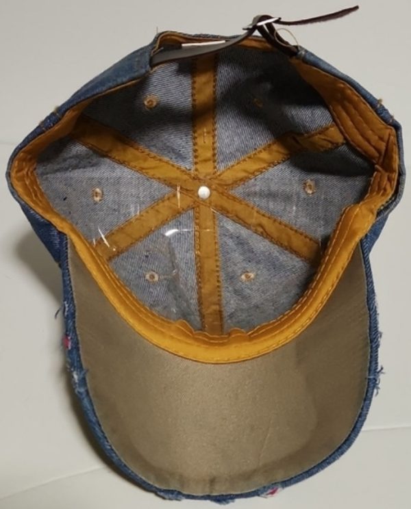 Distressed denim hat Discount