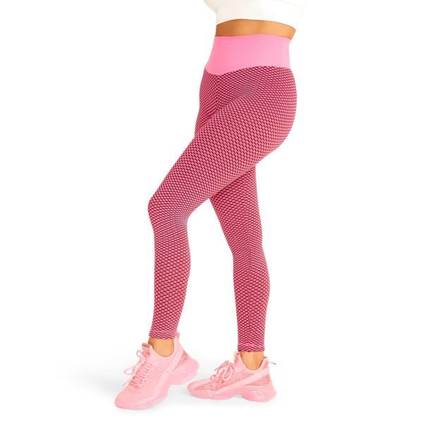 BODYCON SCRUNCHED LEGGINGS PINK Online now