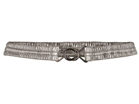 Co´couture - Metalliccc Slim Belt - 47 Graphite Discount