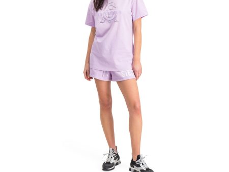 PAYTON LADIES KNITTED T-SHIRT LILAC Hot on Sale