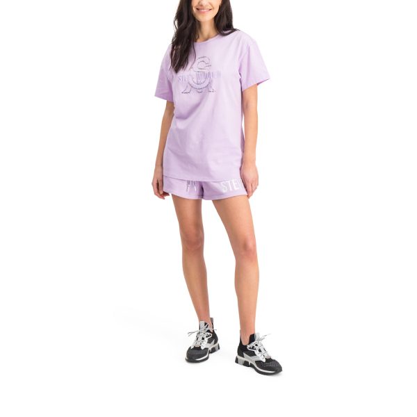 PAYTON LADIES KNITTED T-SHIRT LILAC Hot on Sale