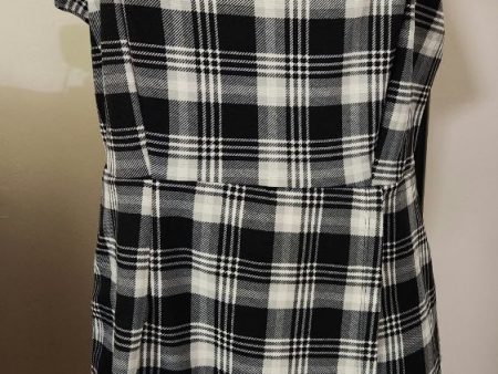 Black White Plaid Skort Cheap