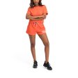 JOCELYN LADIES KNITTED SHORTS TANGERINE Online now