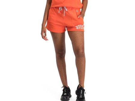 JOCELYN LADIES KNITTED SHORTS TANGERINE Online now