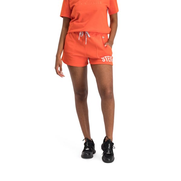 JOCELYN LADIES KNITTED SHORTS TANGERINE Online now