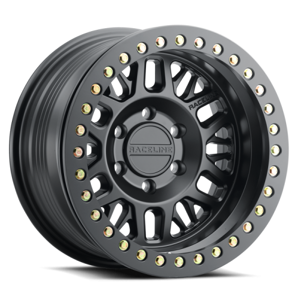 Raceline RT951B Ryno 17x9in   5x127 BP   -38mm Offset   83.82mm Bore - Satin Black Beadlock Wheel Online now