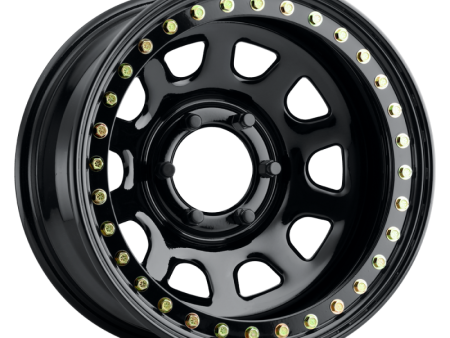 Raceline RT51 Daytona Rock 15x8in 5x114.3 BP -19mm Offset 83.82mm Bore - Gloss Black Beadlock Wheel For Discount