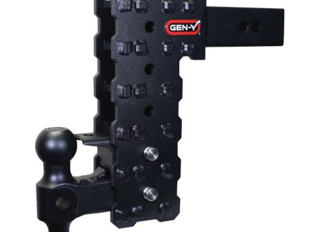 Gen-Y Phantom-X 2.5in Solid Shank 10in Drop 1.6K TW 16K Hitch w GH-051 Dual-Ball & GH-032 Pintle LK Online Hot Sale