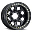 Raceline RT81 Rock 8 15x8in   8x165.1 BP   -19mm Offset   130.81mm Bore - Gloss Black Beadlock Wheel on Sale