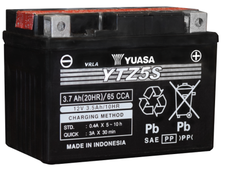 Yuasa YTZ5S-BS Maintenance Free AGM 12 Volt Battery (Bottle Supplied) For Cheap