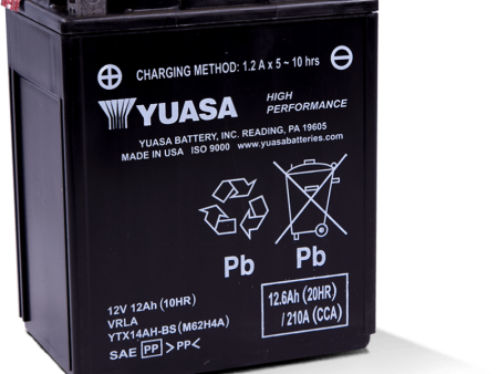 Yuasa YTX14AH-BS High Performance AGM 12 Volt Battery (Bottle Supplied) Online Hot Sale