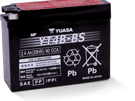 Yuasa YT4B-BSMaintenance Free AGM 12 Volt Battery (Bottle Supplied) For Sale