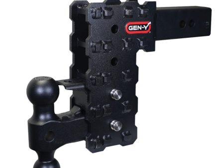 Gen-Y Phantom-X 2.5in Solid Shank 7.5in Drop 1.6K TW 16K Hitch w GH-051 Dual-Ball & GH-032 Pintle LK on Sale