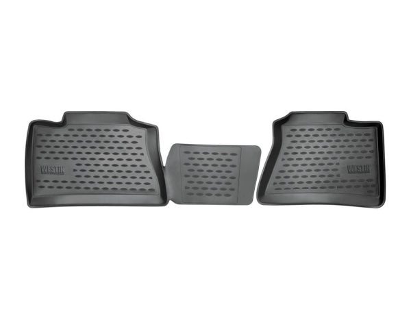 Westin 14-18 Chevrolet Silverado 1500 2500 3500 Double Cab Profile Floor Liners Front Row - Black Discount