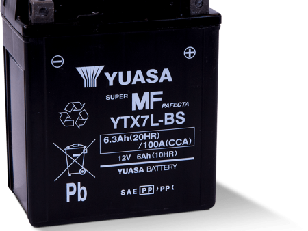 Yuasa YTX7L-BS Maintenance Free AGM 12 Volt Battery (Bottle Supplied) Online Sale