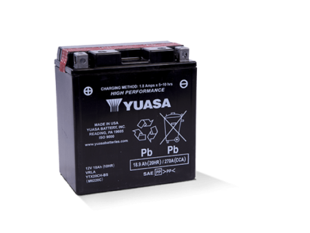 Yuasa YTX20CH-BS High Performance AGM Battery (Bottle Supplied) For Discount