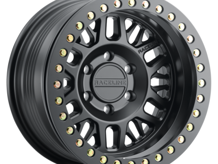 Raceline RT951B Ryno 17x9in   6x135 BP   -12mm Offset   87.1mm Bore - Satin Black Beadlock Wheel Discount