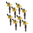 ACCEL ACCEL IGNTION COIL - SUPER COIL - 2008-2014 FORD 4.6L 5.4L 6.8L 3-VALVE ENGINE, YELLOW, 8-PACK SuperCoil with Extended Brown Boot for 2008-2014 Ford Modular 3V 4.6L  5.4L   6.8L V10 Engines Online now