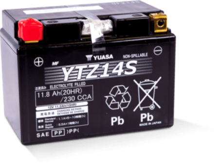 Yuasa YTZ14S Maintenance Free AGM 12 Volt Battery Online now