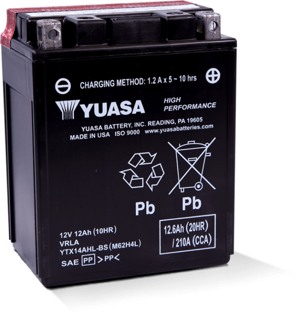 Yuasa YTX14AHL-BS High Performance AGM 12 Volt Battery (Bottle Supplied) Cheap