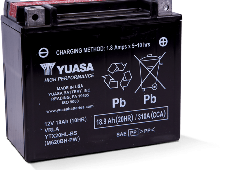 Yuasa YTX20HL-BS-PW High Performance AGM Battery (Bottle Supplied) Sale