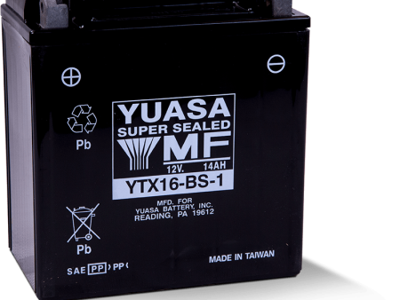 Yuasa YTX16-BS-1 Maintenance Free AGM 12 Volt Battery (Bottle Supplied) Cheap